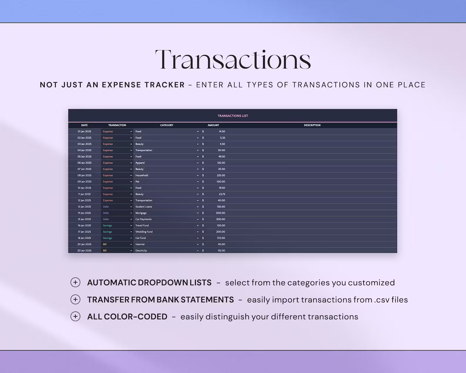 Simple Budget Planner